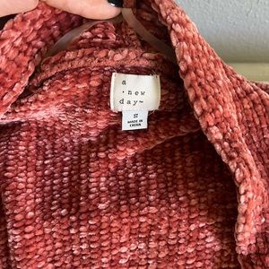 Rose pink corduroy cardigan